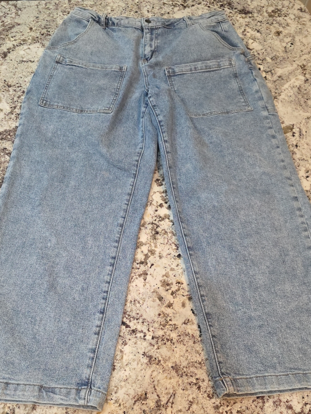 Special A utility Light Wash jeans Size 9 Loose Fit Baggy
